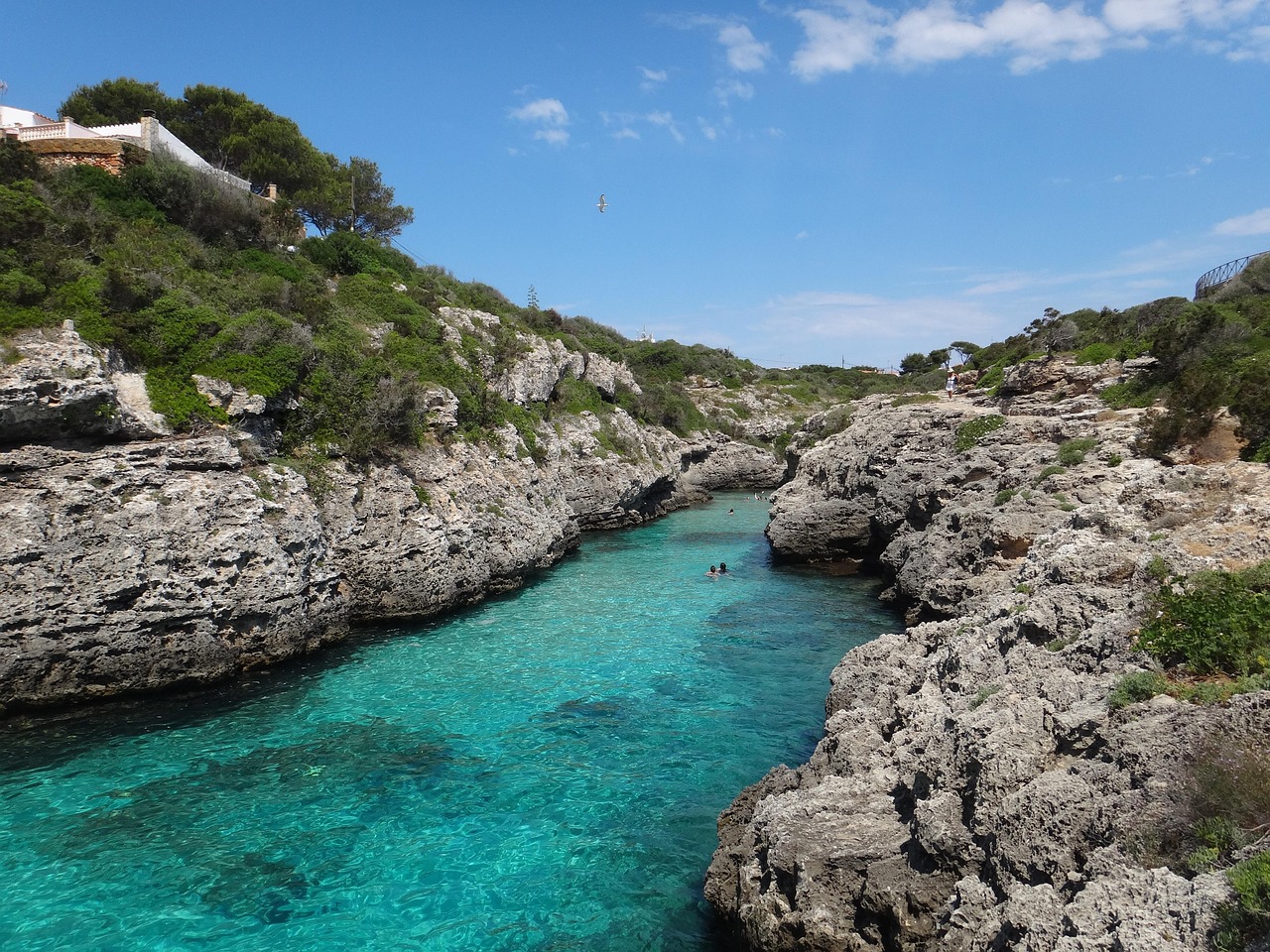 menorca, bay, turquoise, rock, paradise, mediterranean, summer, spain, balearic islands, to travel, vacations, sea, island, sea view, heaven, landscape, cliffs, water, recreation, stone, outlook, rocky coast, binibeca, menorca, menorca, menorca, menorca, menorca